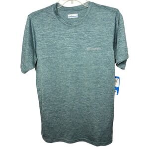 NWT Columbia Omni-Wick Mens Small Green Short Sleeve Performance Hike Crew Shirt